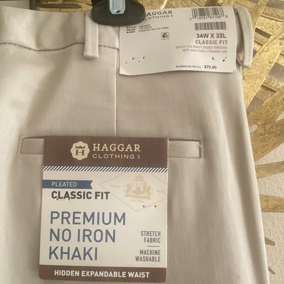 Haggar Men's Light Khaki Chinos - Picture 3 of 5
